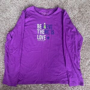 Believe There is Love‎ Purple Life is Good Long Sleeve